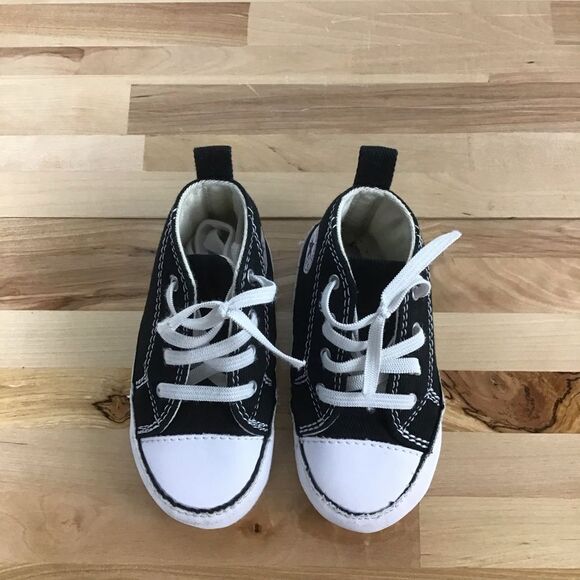 BABY Converse All Star Chuck Taylor  black shoes size 4 - Picture 7 of 15